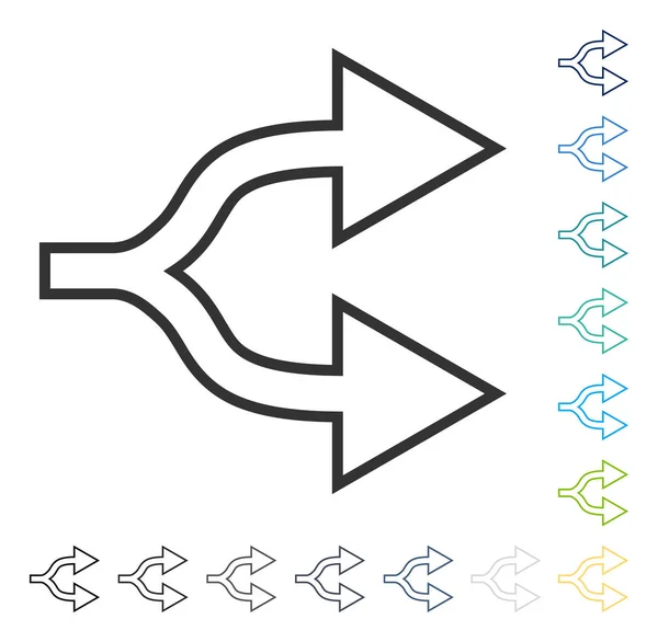 Kreuzung Pfeil rechts Vektor-Symbol — Stockvektor