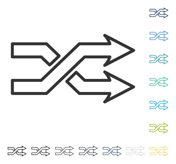 Icona vettoriale orizzontale delle frecce mix — Vettoriale Stock