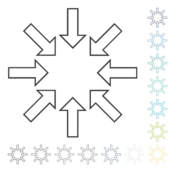 Flèches de pression Icône vectorielle — Image vectorielle