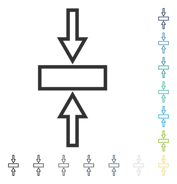 Druck vertikales Vektorsymbol — Stockvektor