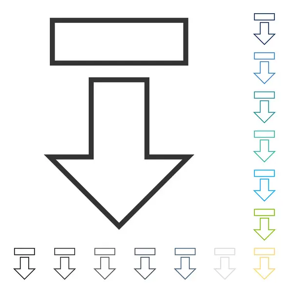 Pociągnij Strzałka w dół ikonę wektor — Wektor stockowy
