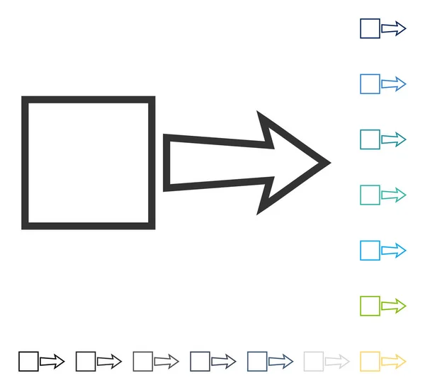 Tire de flecha derecha Vector icono — Archivo Imágenes Vectoriales