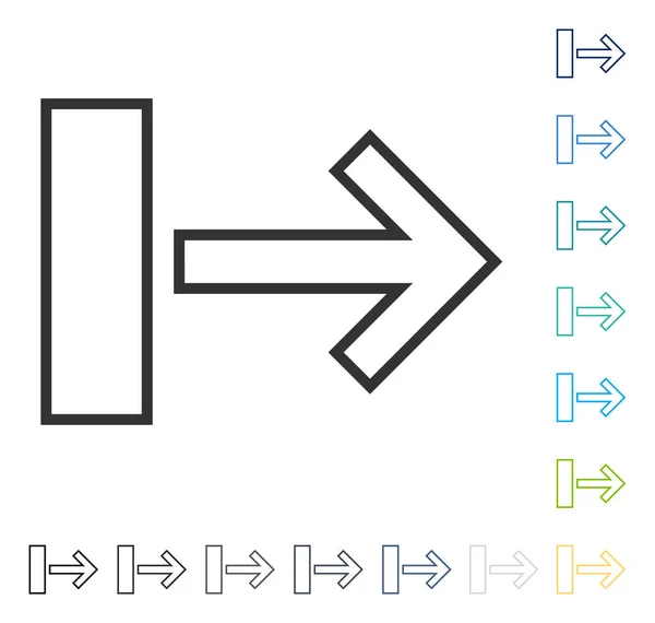 Tire de flecha derecha Vector icono — Archivo Imágenes Vectoriales