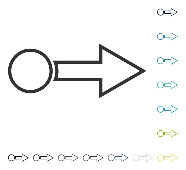 Pfeil rechts Vektor-Symbol ziehen — Stockvektor