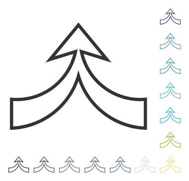 Vektör simge yukarı ok birleştirmek