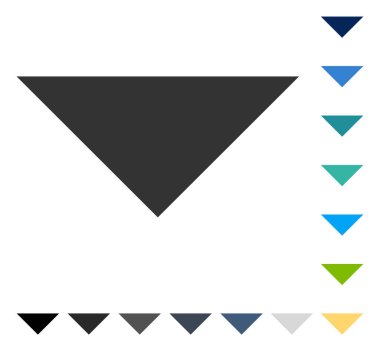 Vektör simgesi aşağı ok ucu