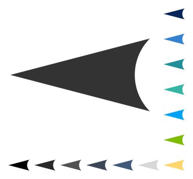 Ok ucu sol vektör simgesi