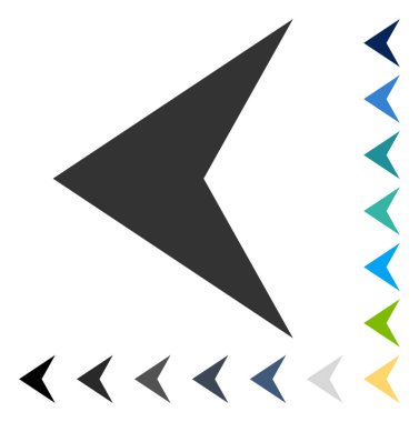 Ok ucu sol vektör simgesi