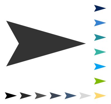 Ok ucu doğru vektör simgesi