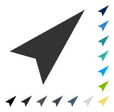 Ok ucu sağ yukarı vektör simgesi