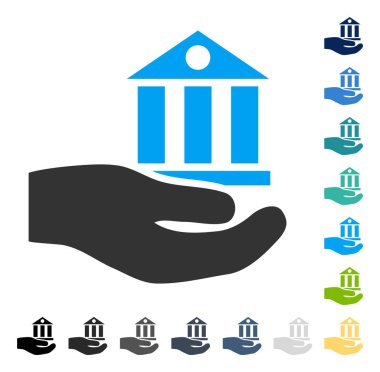 Banka hizmet vektör simgesi