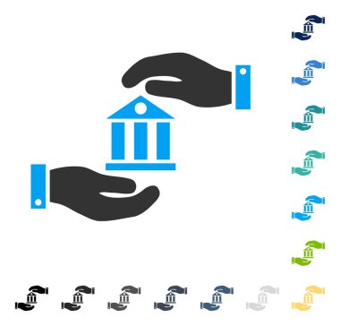 Banka hizmet vektör simgesi