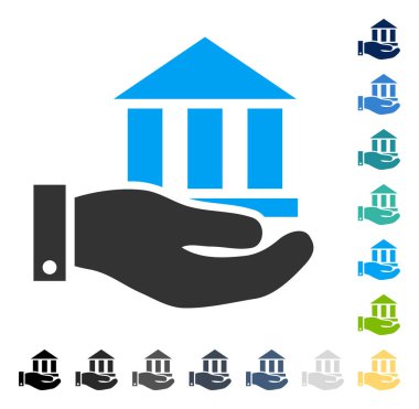 Banka hizmet vektör simgesi