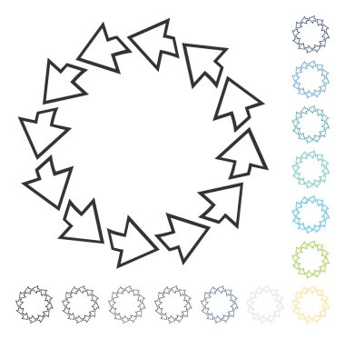 Döndürme oklarını vektör simgesi