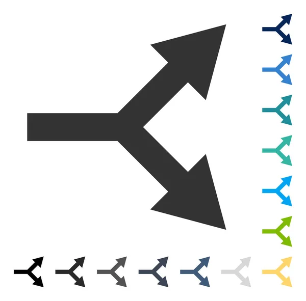 Icône vectorielle droite de flèche de bifurcation — Image vectorielle
