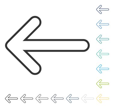 Vektör simge sol yönlü ok