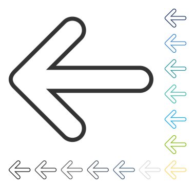 Vektör simge sol yönlü ok