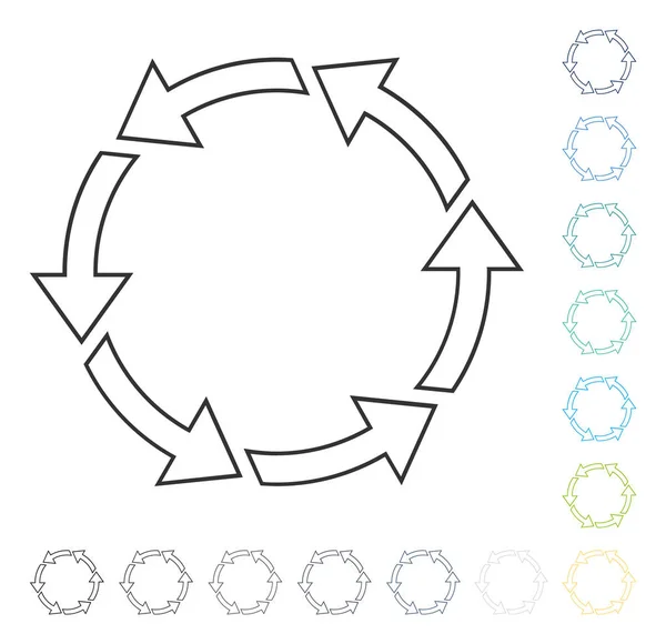 Ccw Vector rotatiepictogram — Stockvector