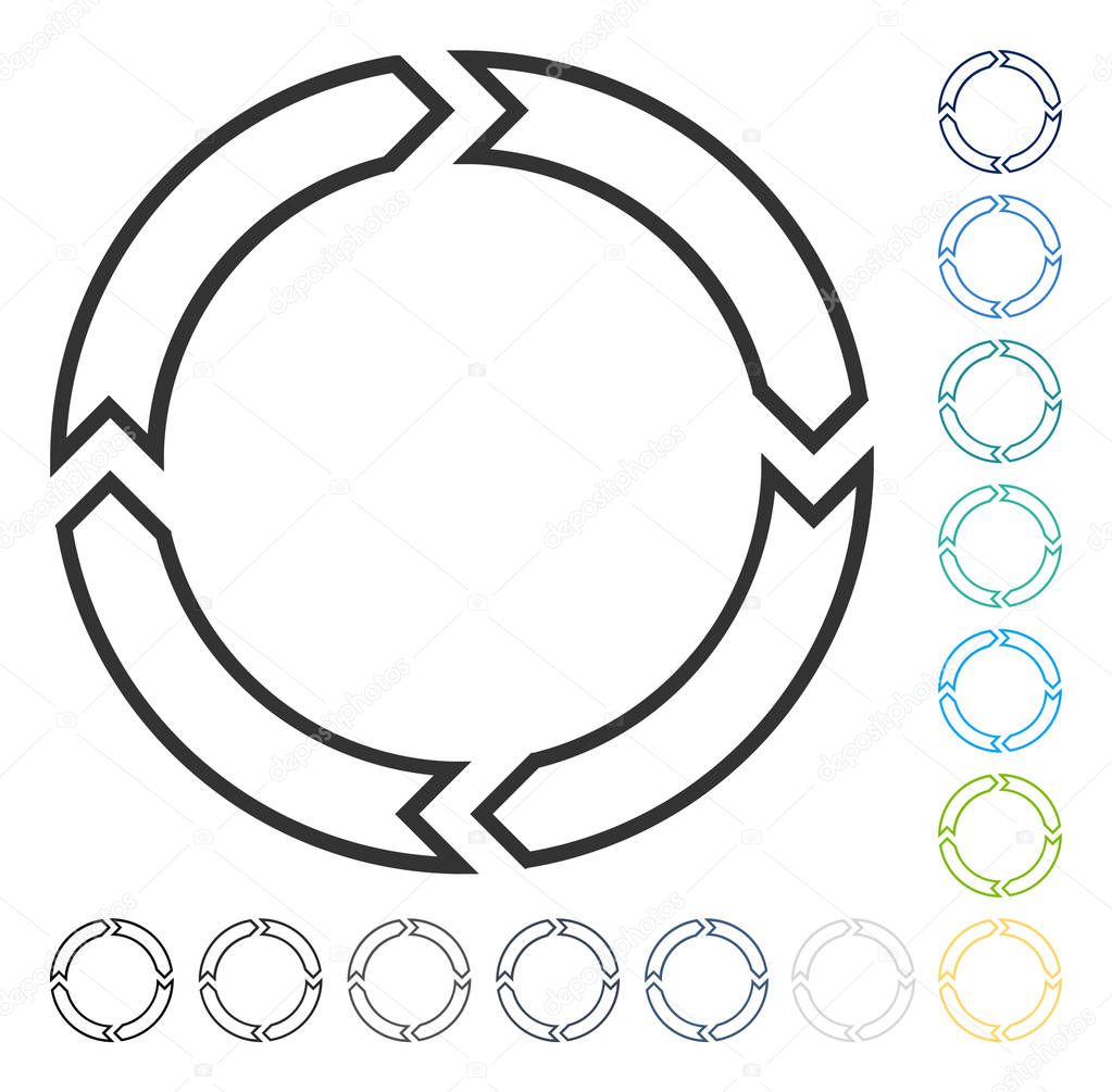Rotation Circle Vector Icon