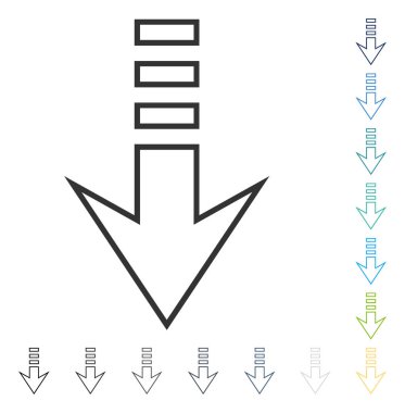 Aşağıya vektör simgesi gönder