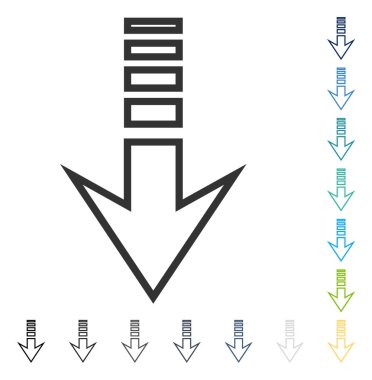 Aşağıya vektör simgesi gönder