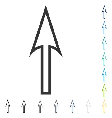 Vektör simge yukarı ok keskin