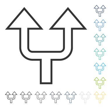 Vektör simge yukarı ok bölme