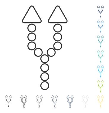 Vektör simge yukarı ok bölme