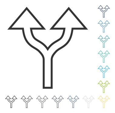 Vektör simge yukarı okları bölme