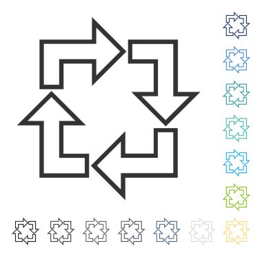 Kare geri dönüşüm vektör simgesi