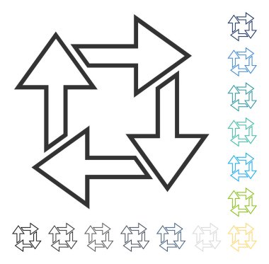 Kare geri dönüşüm vektör simgesi