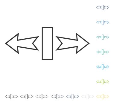 Okları yatay olarak streç vektör simgesi