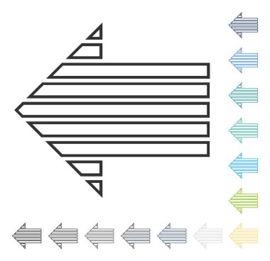 Şerit ok sol vektör simgesi