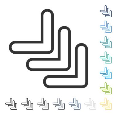 İşaretçi vektör simgesi aşağı üçlü