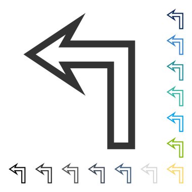 Sol vektör simge açmak