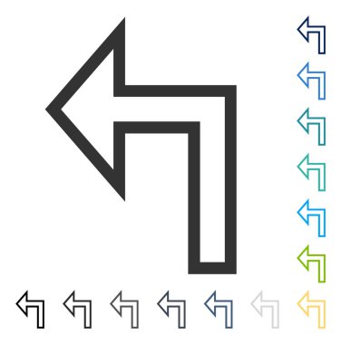 Sol vektör simge açmak