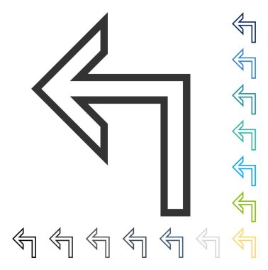 Sol vektör simge açmak