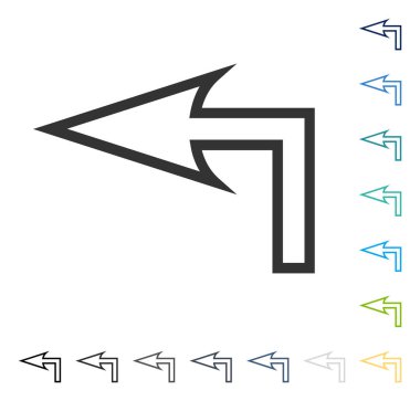 Sol vektör simge açmak