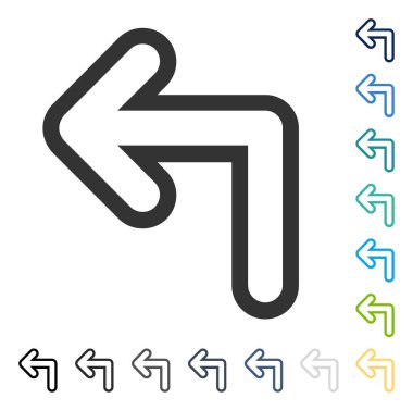 Sol vektör simge açmak