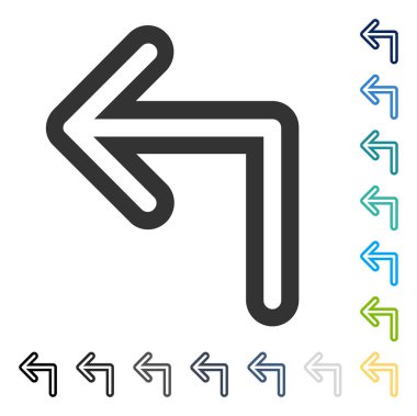 Sol vektör simge açmak