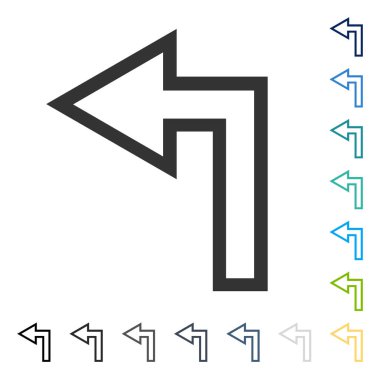 Sol vektör simge açmak