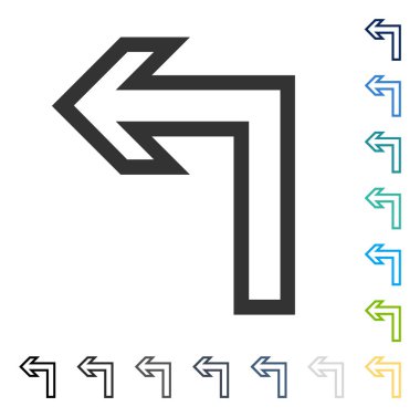 Sol vektör simge açmak