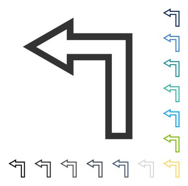 Sol vektör simge açmak