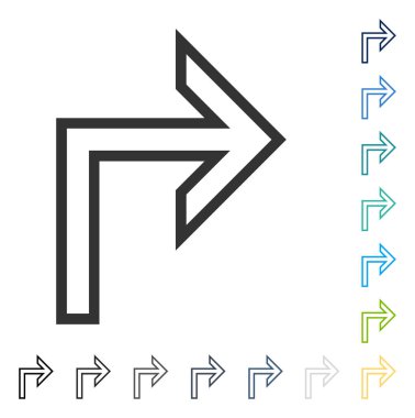 Doğru vektör simge açmak