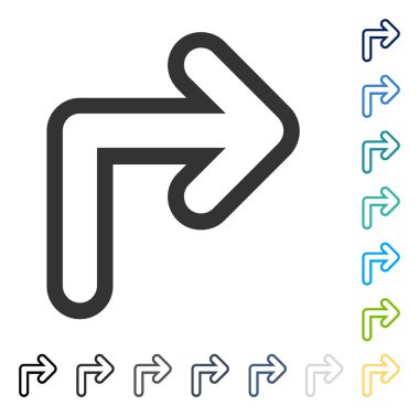 Doğru vektör simge açmak