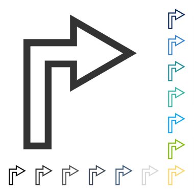 Doğru vektör simge açmak