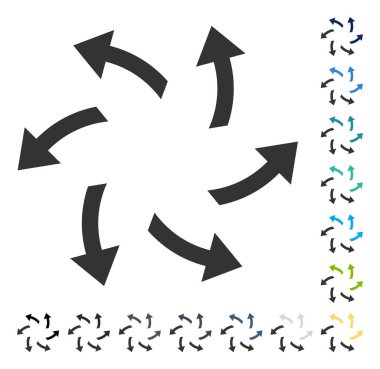 Santrifüj okları vektör simgesi