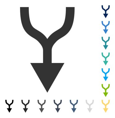 Vektör simgesi aşağı ok birleştirmek