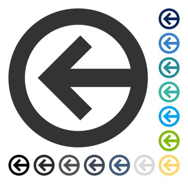 Yön sol vektör simgesi