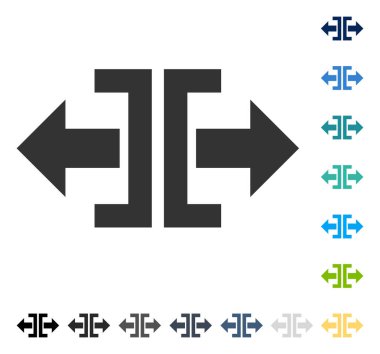 Yatay yöndeki vektör simge bölmek